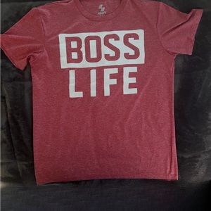 Boys XL T-Shirt. Red Place Sports Boss life. Excellent condition